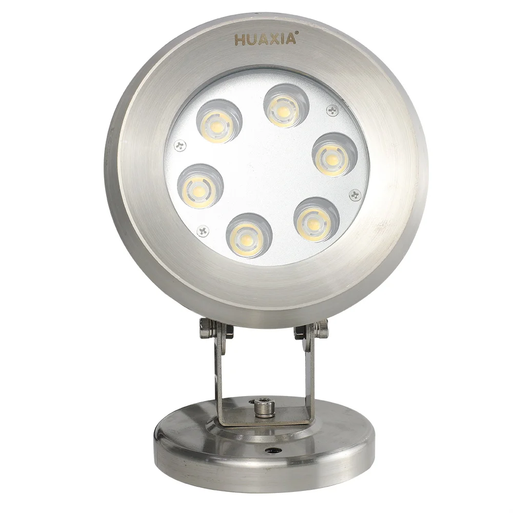 Factory Sales High Quality 6W Waterproof IP68 Stainless Steel 316SS LED Underwater Spot Light for Swimming Pool Garden Landscape