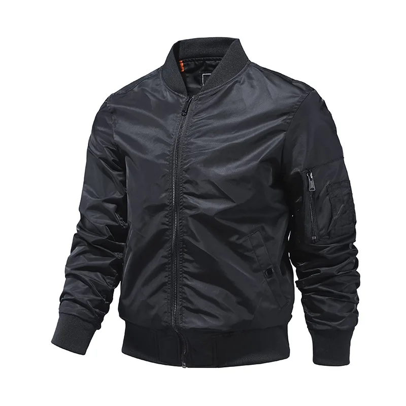 Custom Logo Autumn Mens Pilot MA1 Coat Flight Baseball Jackets Outwear Green Pilot Biker Bomber Jacket