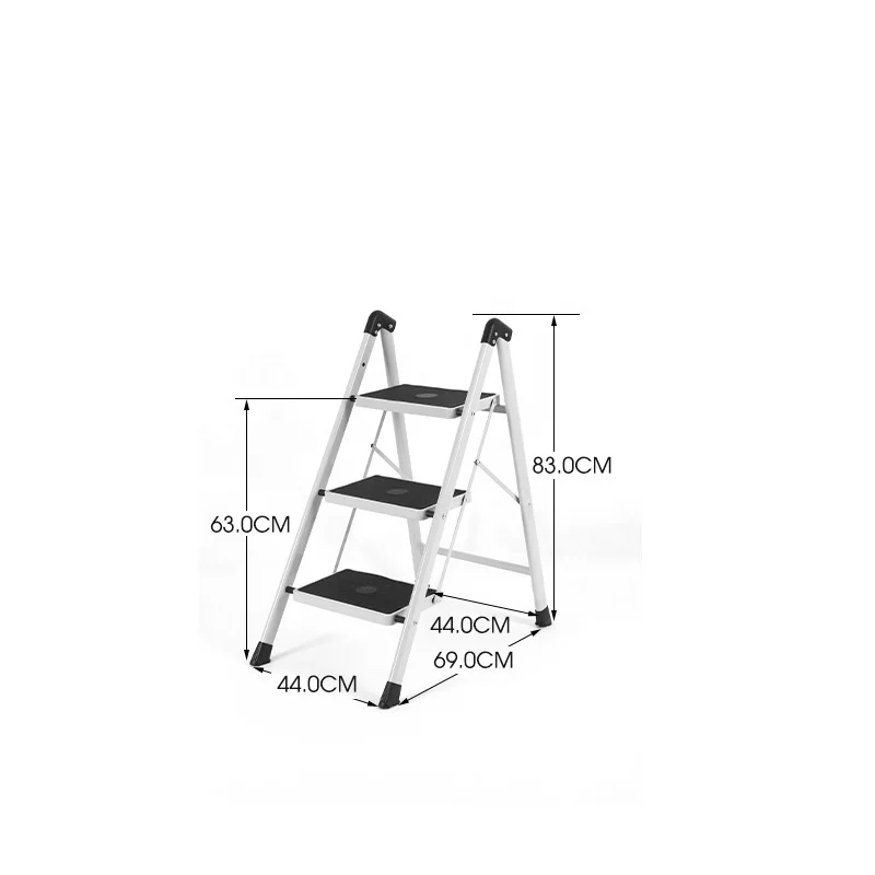 Wholesale Household Folding Step Ladder Household Folding Herringbone Ladder Storeroom Warehouse Step Ladder With Handrail