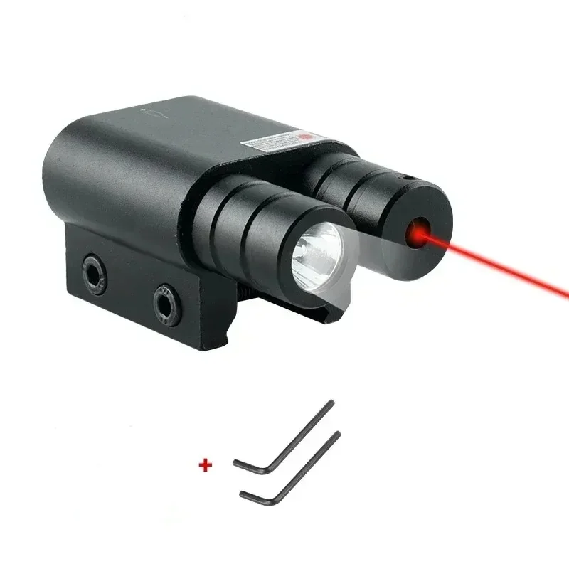 Tactical Red Dot Laser Sight Flashlight Combo Shockproof Calibrator Hunting Laser + Remote Control Switch