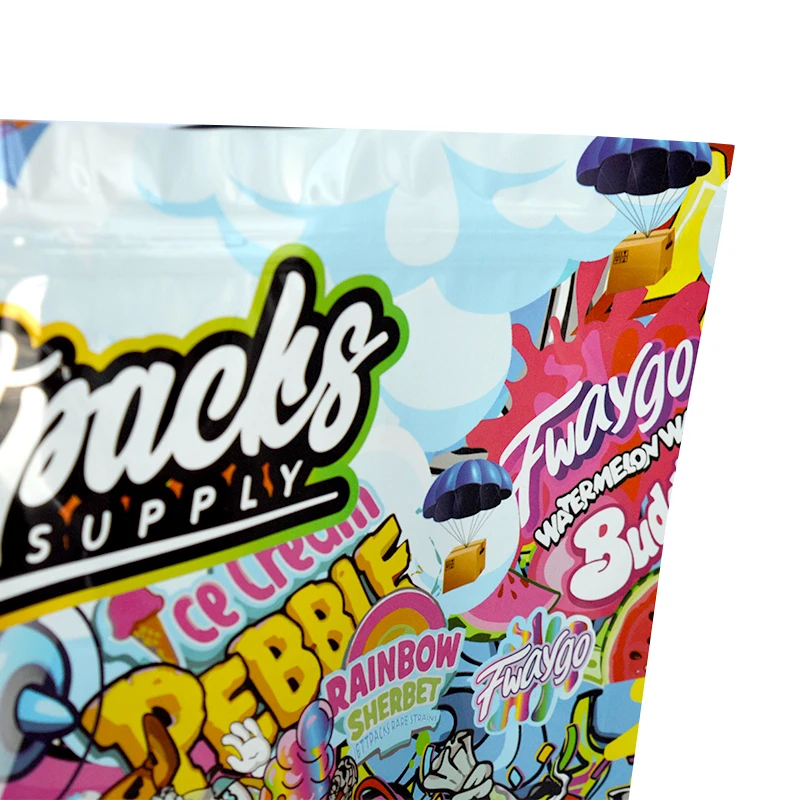 Laminated Biodegradable Pouch Plastic Food Bag Stand Up Chips Packaging Snack Zipper Bags