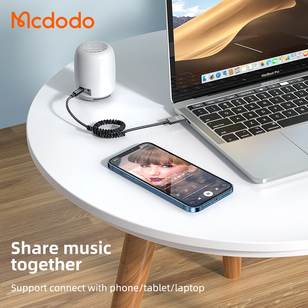 1.7M BT5.0 Fashionable Design Aluminum Alloy 3.5mm AUX BT5.0 Car Usb Wireless Music Receiver For Car audio Cable