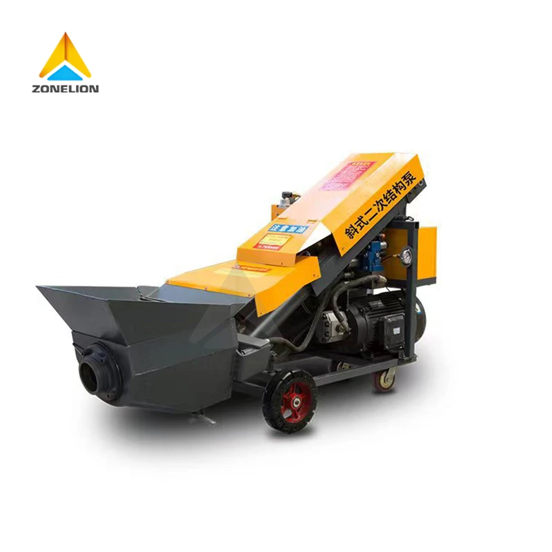 high efficient Concrete Pump with Automatic Portable Mixer Secondary Structural Column Pump With Diesel Engine