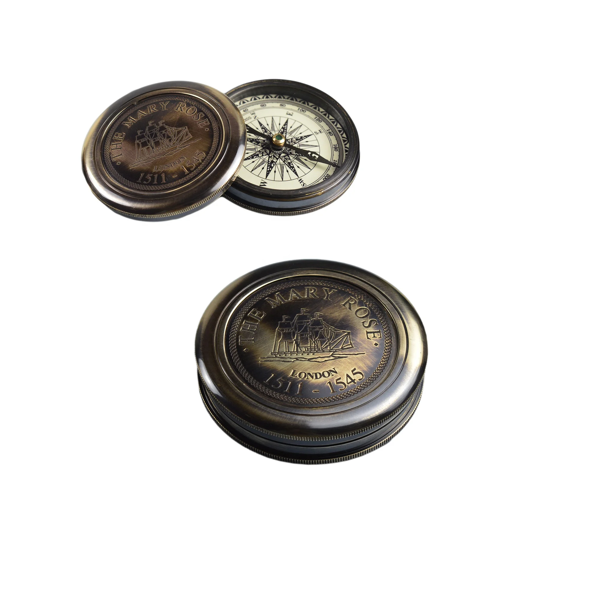 Compass Shiny Nautical Gadgets Brass Sports And Entertainment For Outdoor Design Customized Design Available