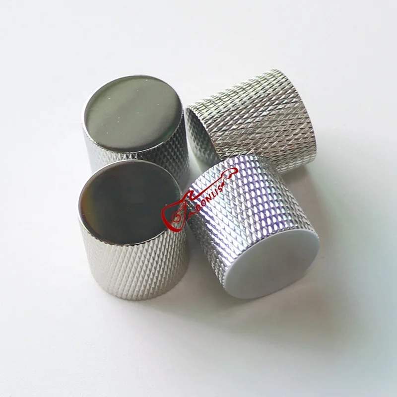 Donlis Flat Top Metal Bass Guitar Knob for V/T Control In Chrome Nickel Colors