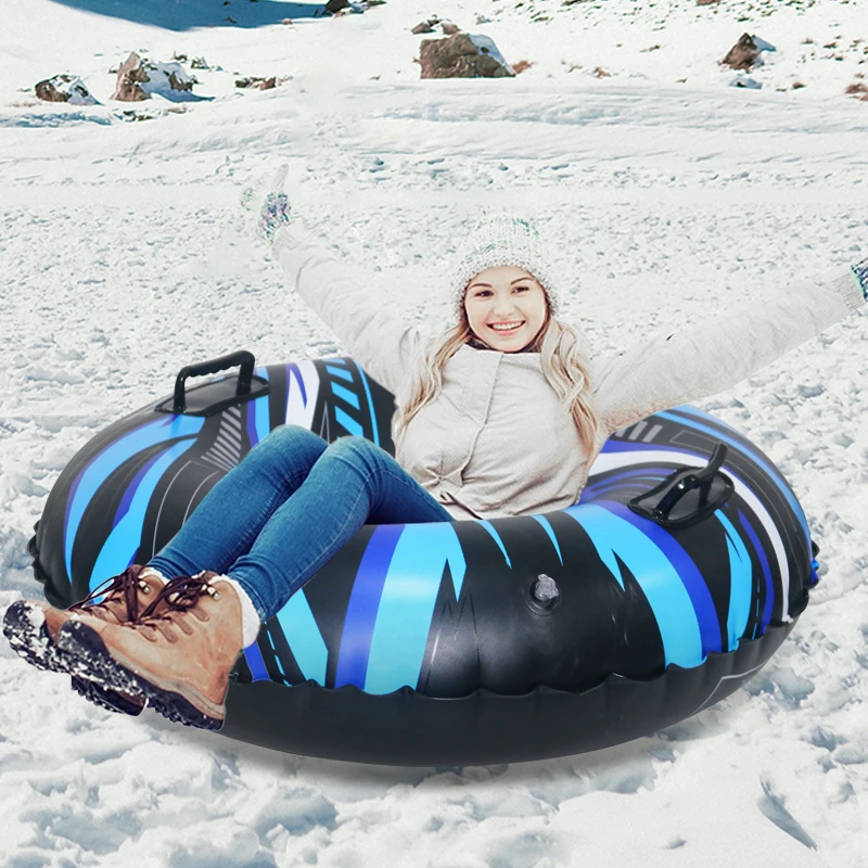 PVC inflatable ski ring Winter adult family sports thickened cold outdoor round inflatable ski ring style color