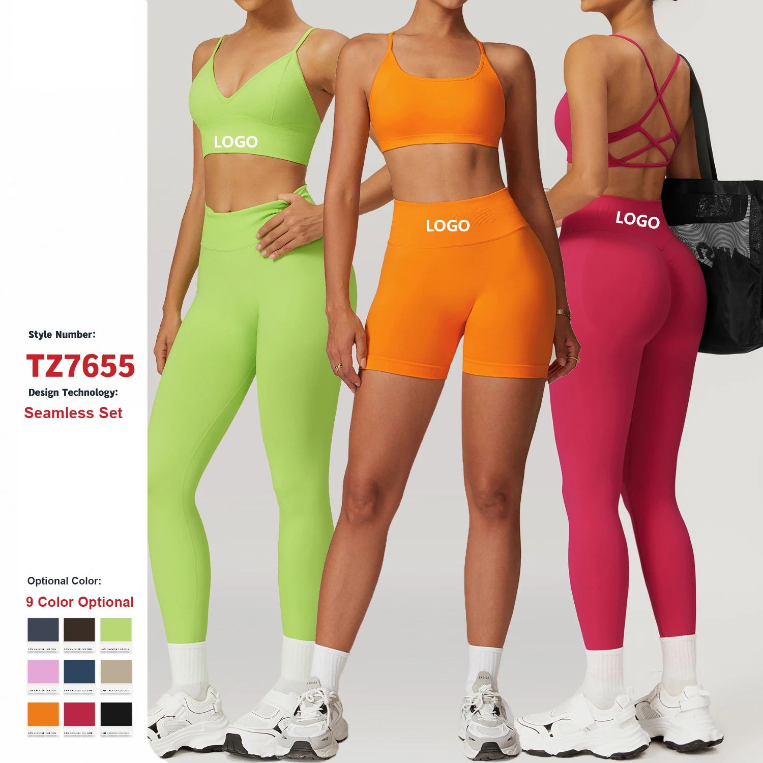 Quick-Drying Seamless Backless Workout Active Wear Gym Clothes Suit Women High Waist Hip Lifting Fitness Running Tight Yoga Suit