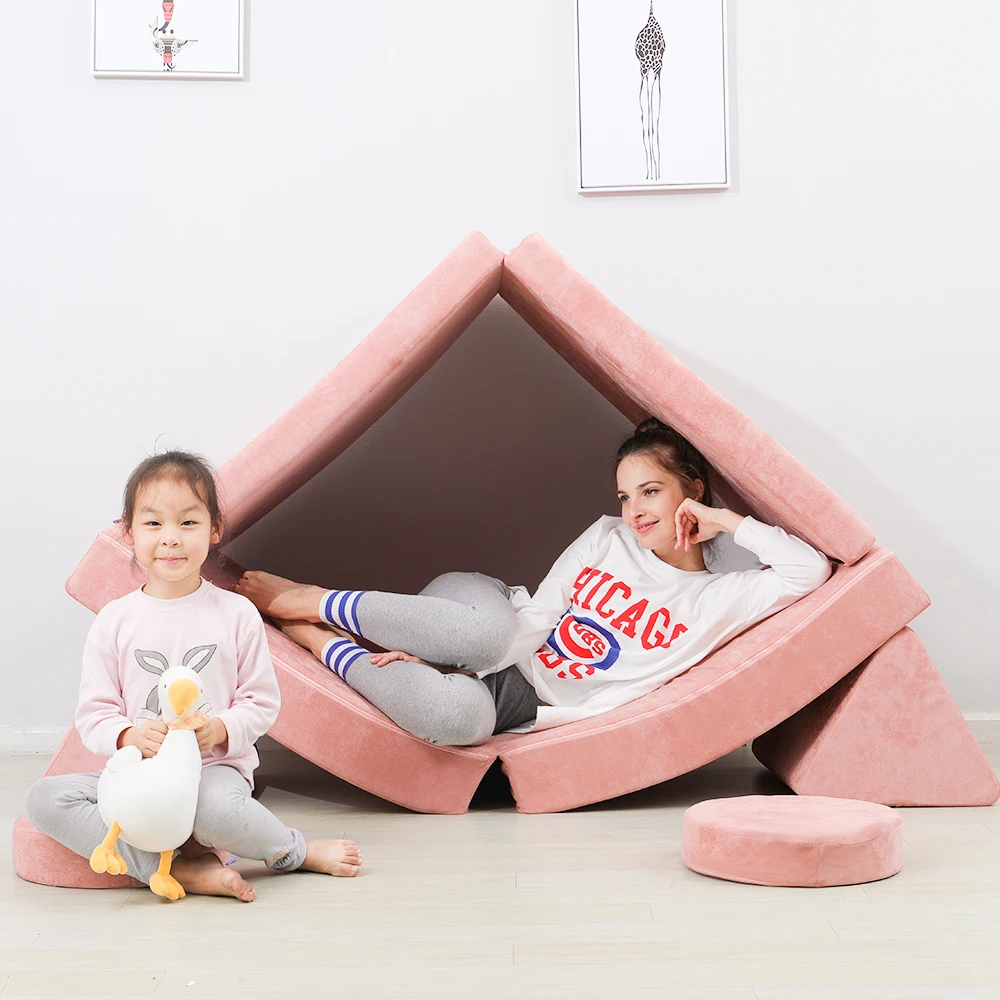 Hot Selling Inventory Innovative Children Play Couch Modular Living Room  Play Couch Furniture for Kids