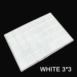 Glass cover square double-layer memory cotton acrylic color treasure ring face box transparent display gemstone box display