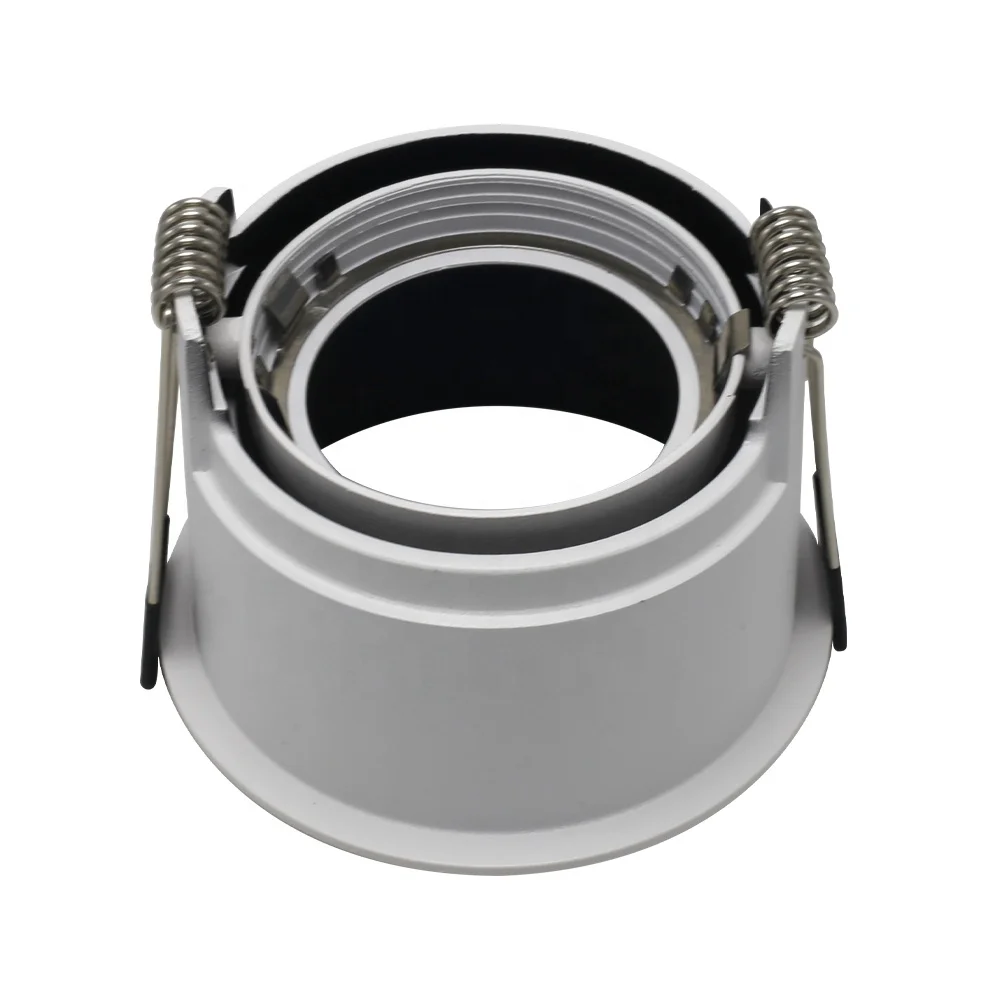 Office Ceiling Cob Downlight Round Die Casting Aluminum Anti Glare Down Light Frame  Gu10 Recessed Spotlight