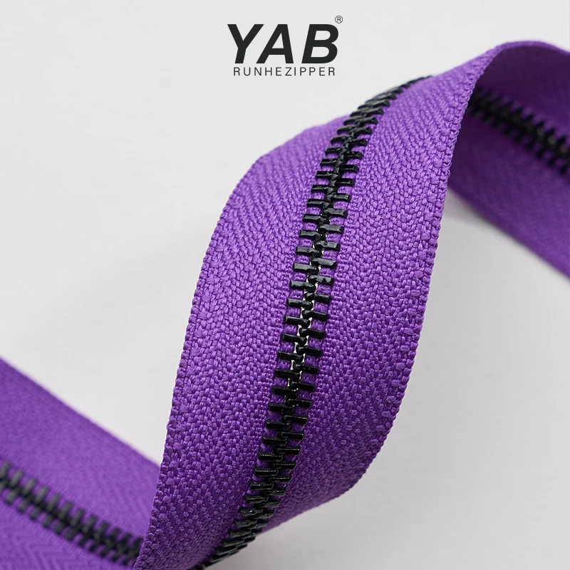 YAB Bulk Buying Open-End Long Chain Y Teeth Fashion Metal Aluminum Zippers