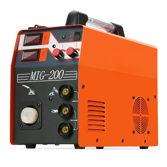 Factory Outlet MIG-200 Portable Digital Inverter WSME TIG/MMA Argon Arc Welder Pulsed Aluminium Welding Machine AC/DC Tig Welder