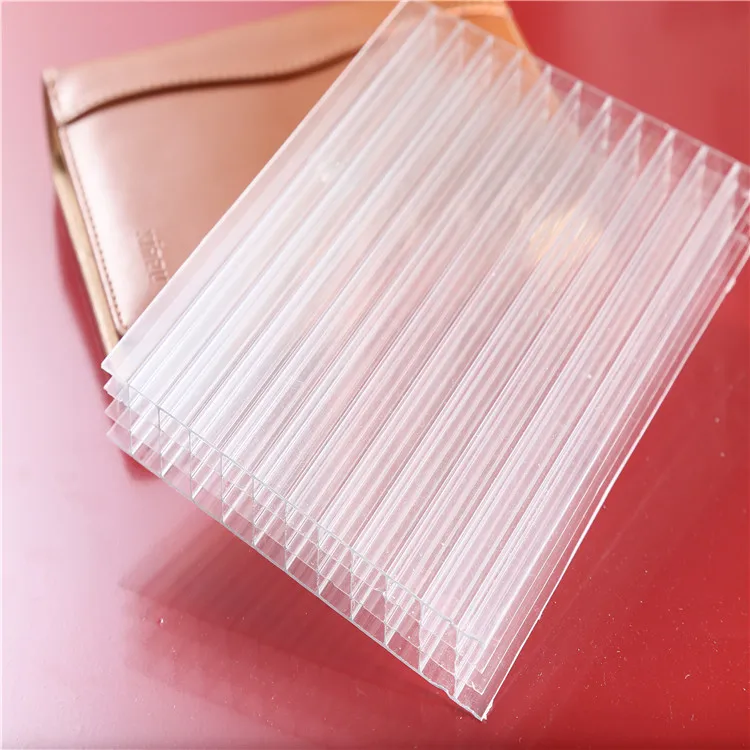 8mm 10mm 12mm four layer impact resistance anti UV Flame resistance polycarbonate hollow Sheet for roofing