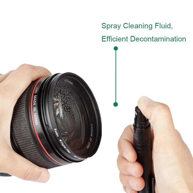 2 in 1 Telescopic Portable Camera Cleaning Lens Pen With Brush And Spray Head