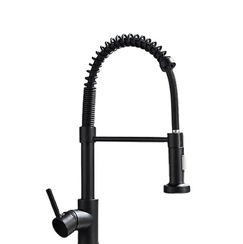 
Holmine Black Brass Kitchen Faucet Deck Mounted Mixer Tap 360 Degree Rotation Kitchen Faucet 