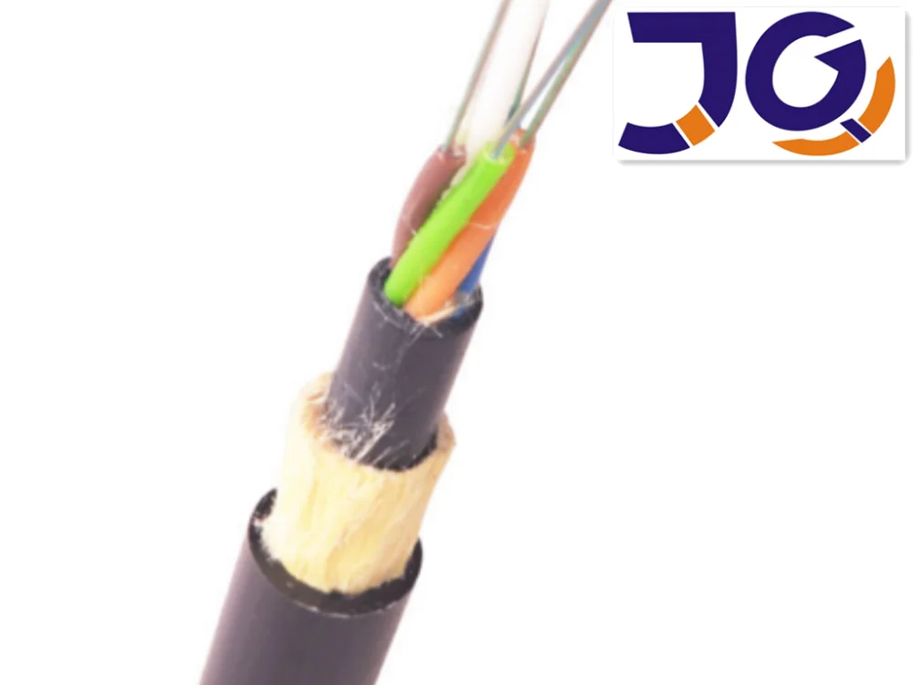 Factory Supply Aerial Power Optical Single Mode ADSS 12 24  Core Outdoor Fiber Optic Cable price meter