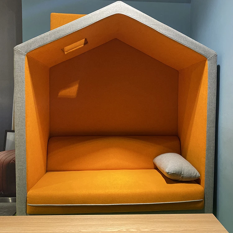 Hot Sales Office Meeting Sofa Booth Seating Booth Round Soundproof Booth Sofa