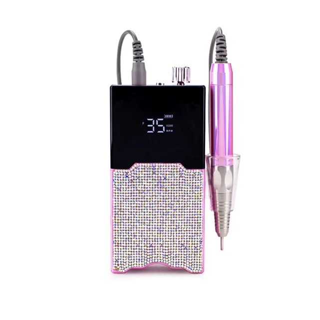 35000RMP Portable Diamond Drill Bit Set Nail Manicure Set File Nail Pen Machine Set Kit Nail Drill Machine With Charge base