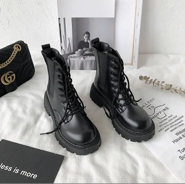 HANO New Summer Spring Fashion Footwear Ladies Girls PU Shoes Bottes Flats Women Platform Hiking Boots