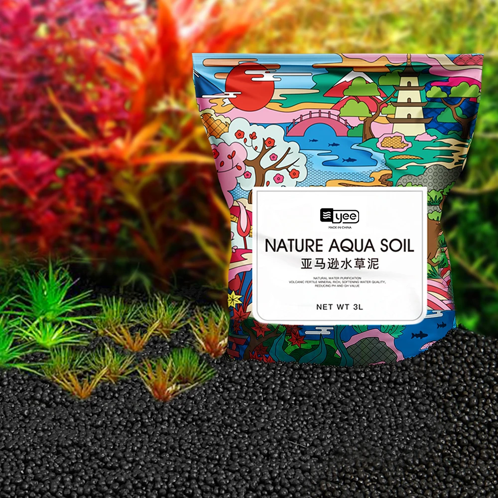 2024 New wn Aqua Soil Aquarium Decoration Aquatic Float Water Grass Clay Cup Fertilizer Mud for Waterweeds