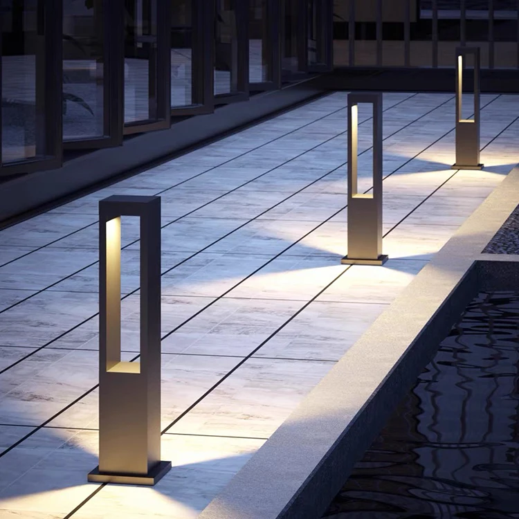 7W COB IP65 warm white waterproof led bollard light surface mounted outdoor aluminum led lawn light for Park