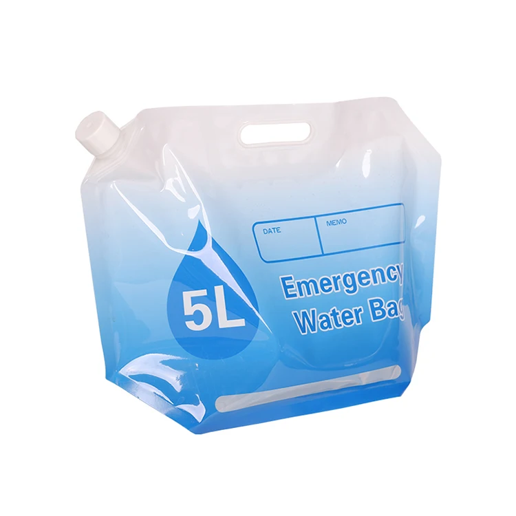 5 litre spout pouch foldable outdoor portable plastic liquid drinking bag water pouches