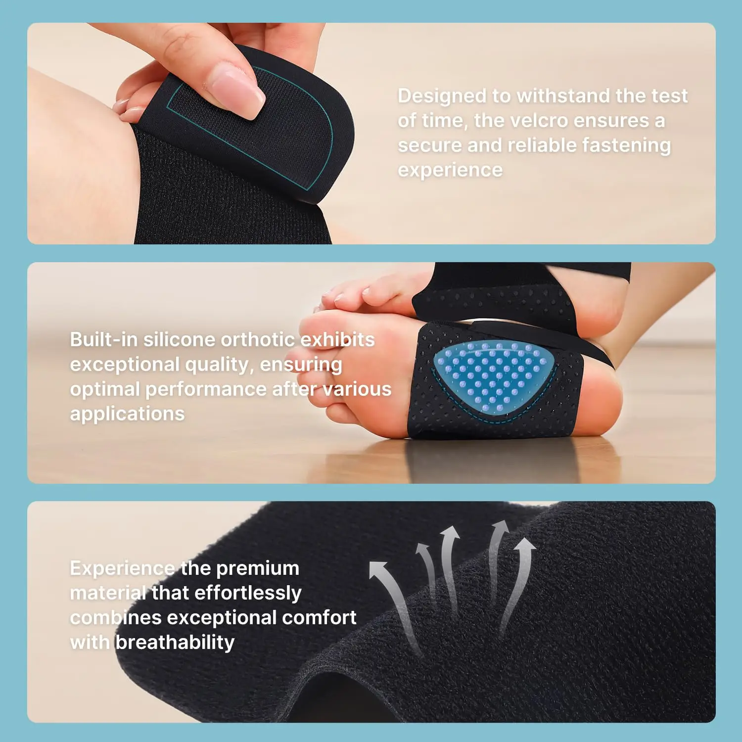 Arch Support for Plantar Fasciitis Relief: Non-Slip Unisex Arch Support Inserts Adjustable Arch Support Braces