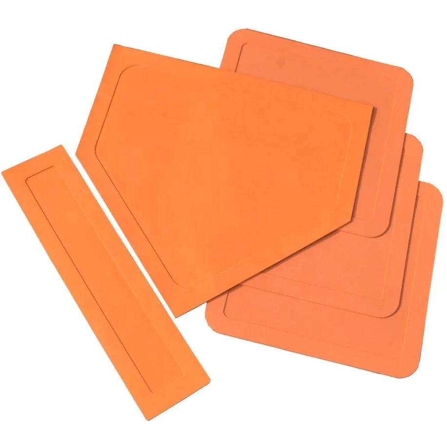 
5 pieces Rubber baseball base set home plate base plate Pitcher board throw down base set 