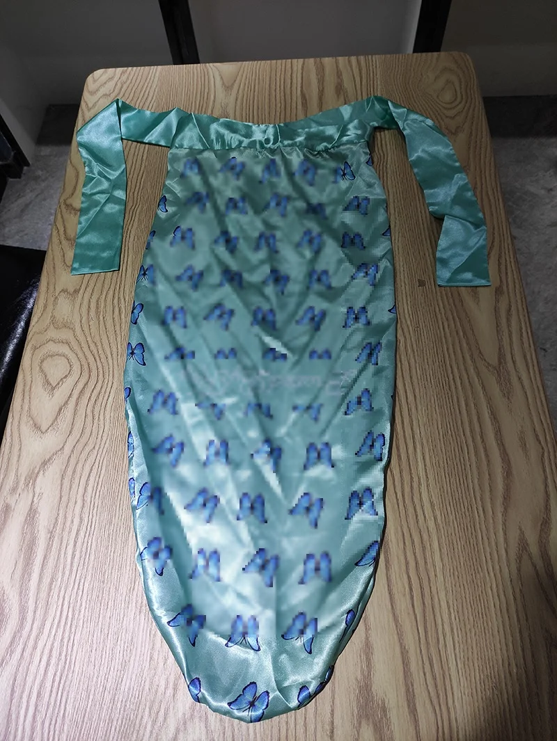 Wholesale Custom Logo  Women Long Bonnets With Wrap Silk Satin Tie Bonnet For Braid Hair braid bonnet with snap