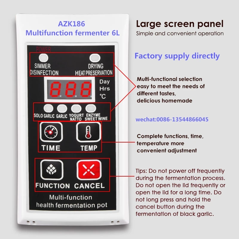 6L Black Garlic Fermenter /Function Black garlic fermenter /Intelligent Black Garlic fermenter POT  AZK186