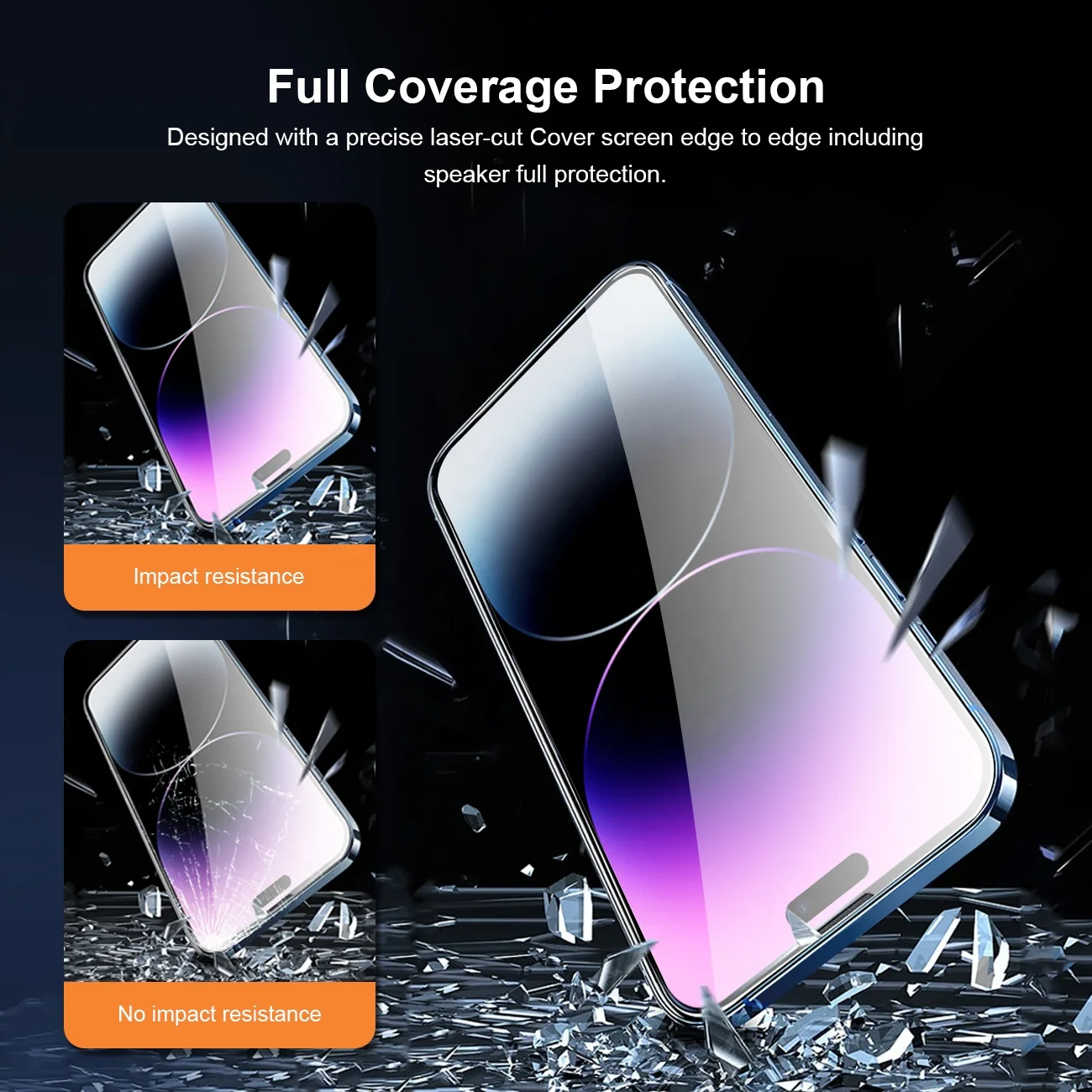 9h explosion-proof mobile phone toughened film full glue tempered glass for iphone 14 13 12 11 xs max xr screen protector 3 pack