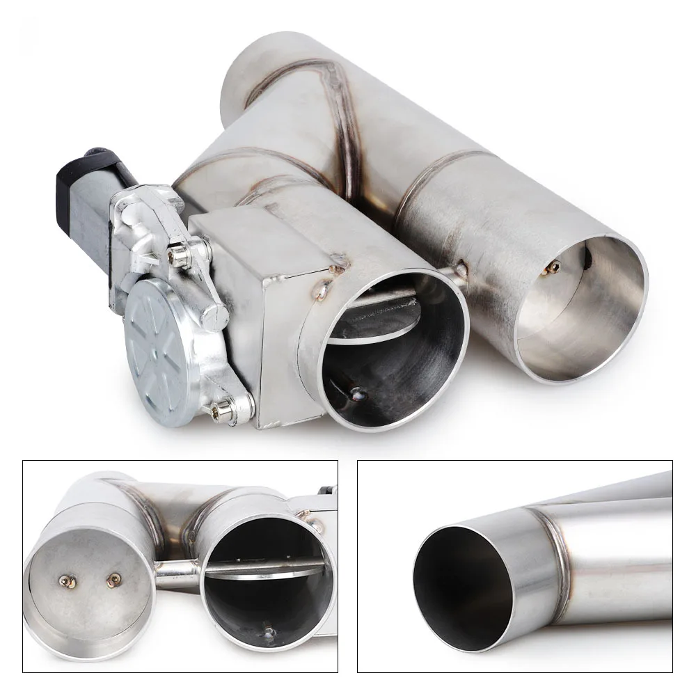 Universal Car Autos Exhaust Dual Valve Switch Electric Y Pipe E-Cut Out Bypass Catback Remote Control 304 stainless steel