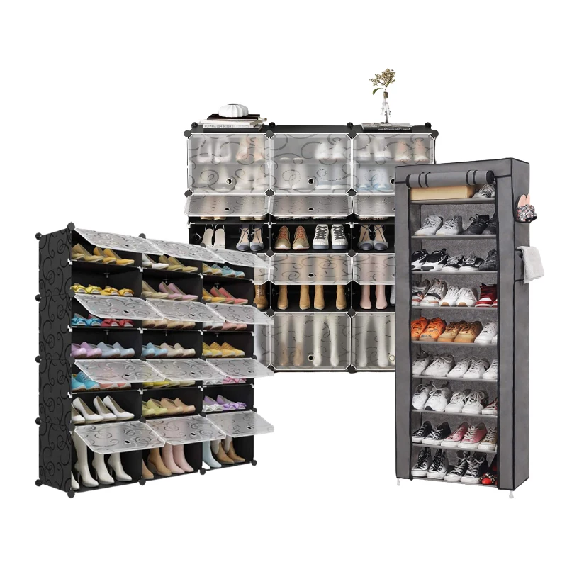 Hot sell on Amazon Stackable shoe storage box organizer transparent shoebox