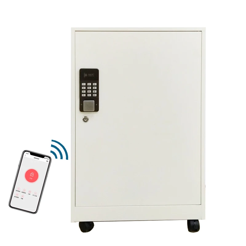 
Office Equipment Movable Steel Filing Cabinet with Combination Digital Smart Lock Safe Storage Metal File Cabinet 