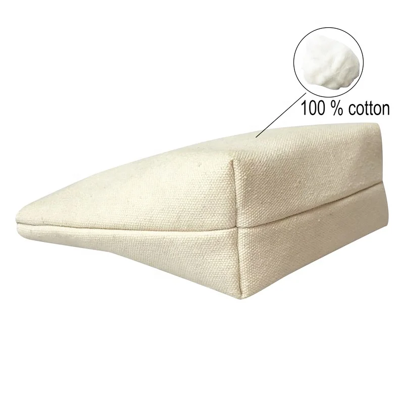 China Direct Factory Small MOQ Customizable Eco-friendly Organic Cotton Canvas Cosmetic Bag
