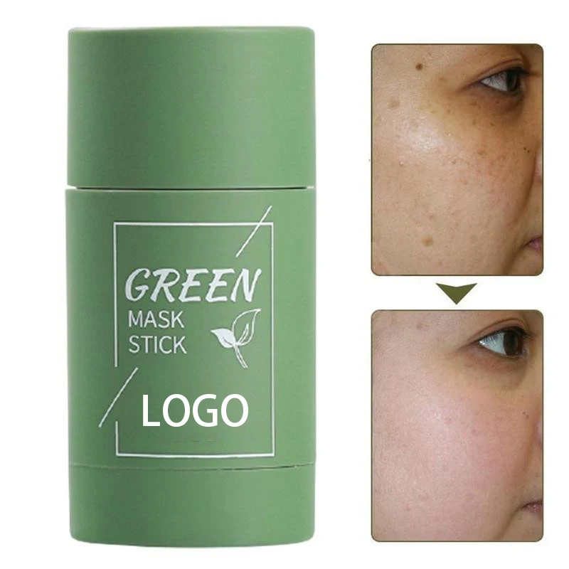 OEM Private label Blemish Clearing Eggplant Facial poreless Nourishing Green Tea Mask Stick Face Skin Care Purifying Clay Mu