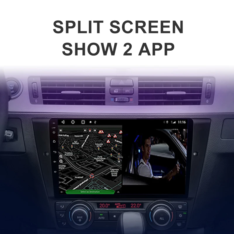 9 Inch Car Android Touch Screen GPS Stereo Radio Navigation System Video Car Player For BMW E90