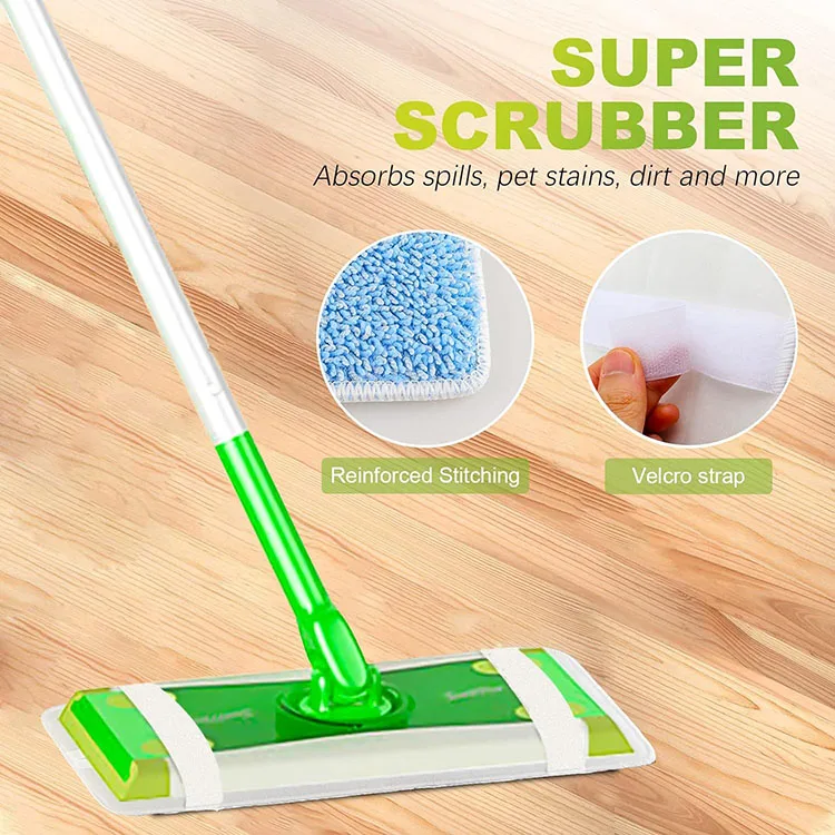 Electric Mops Reusable Mop Refill Pad For Flash Speedmop Heavy Duty Cleaning Speedmop Wet & Dry Cloth Refills