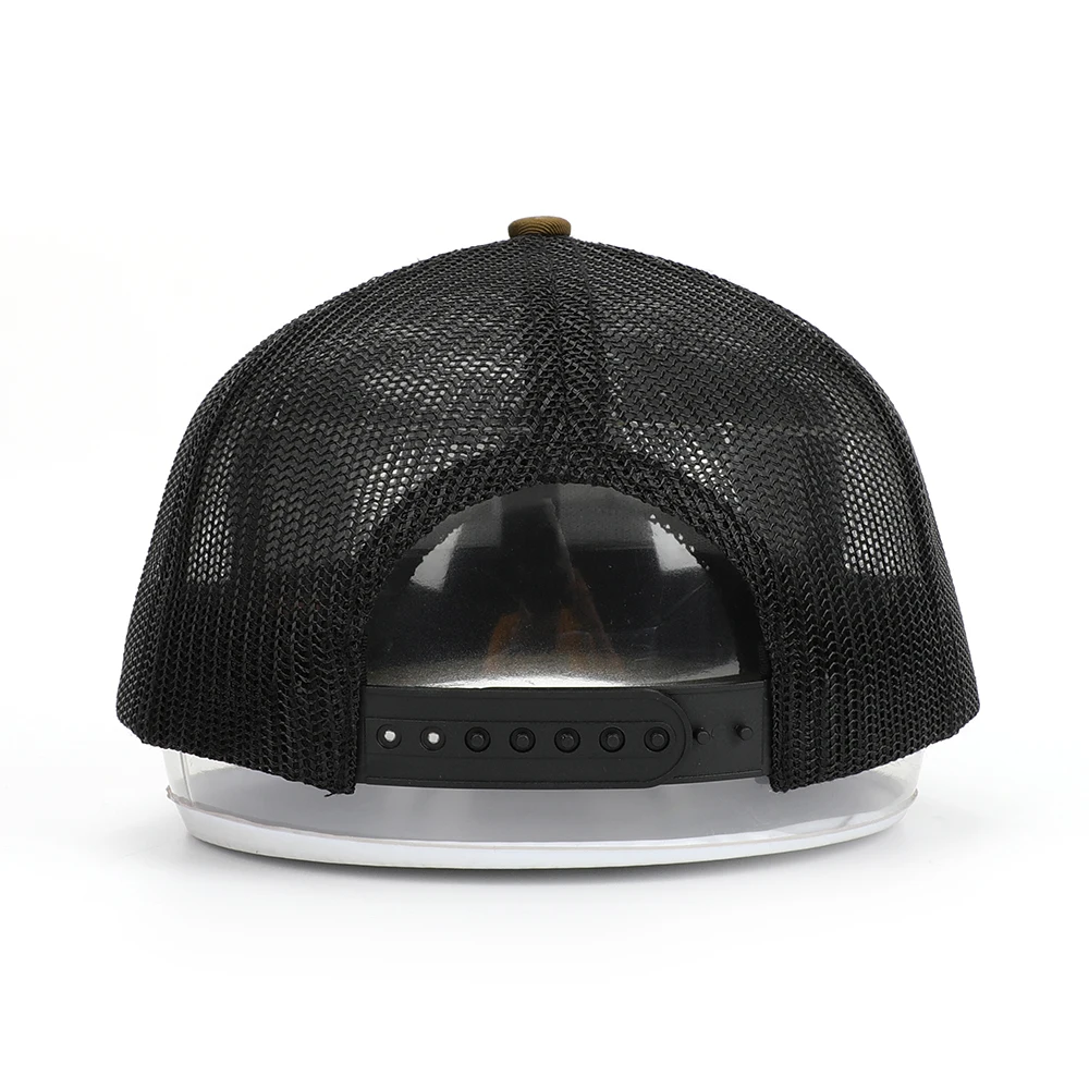 High Quality 6 Panel Olive Green Custom Logo Blank Back Mesh Embroidery Patch Trucker Hats Caps