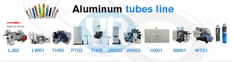 Aluminum Cosmetic Collapsible Soft Tube Making Line Production machines