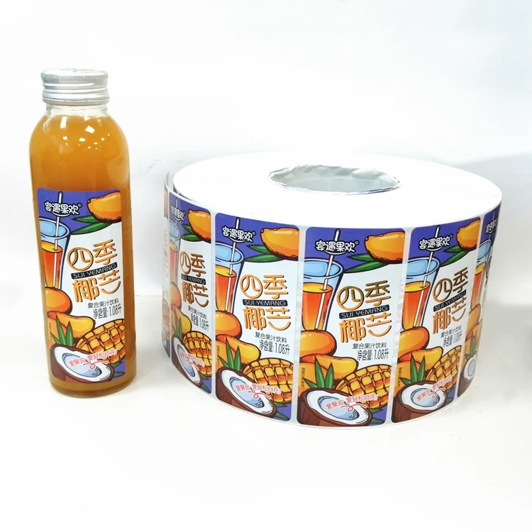 Factory Price Self Adhesive Metalized Silver BOPP Stickers Custom Private Logo 100ml Bottle Label