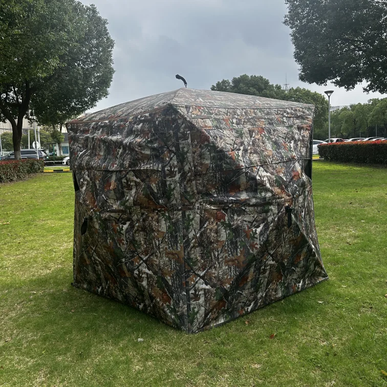 Wilderness-Ready Camouflage Hunting Tent Oxford Fabric, Anti Tear, Rainproof Protection for Outdoor Camo Hunting Tent