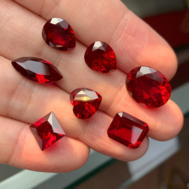 Manufacturer Direct Sales Synthetic Corundum Ruby Stone Gemstone Lab Grown Ruby