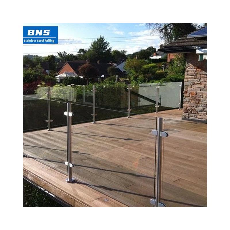 BNS Outdoor stainless steel price glass railings glass balcony railing stainless steel glass balcony railing made in china