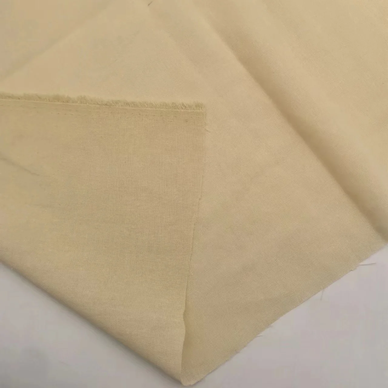 High Quality 100% Cotton Faux Linen fabric Look Gauze Plain Woven Breathable Fabric For Dress And T-shirt
