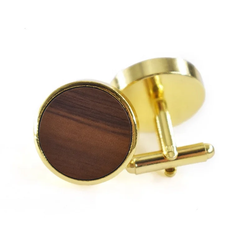 Оптовая продажа, классические деревянные Запонки, застежки, бамбуковые запонки, модные мужские деревянные Запонки на заказ