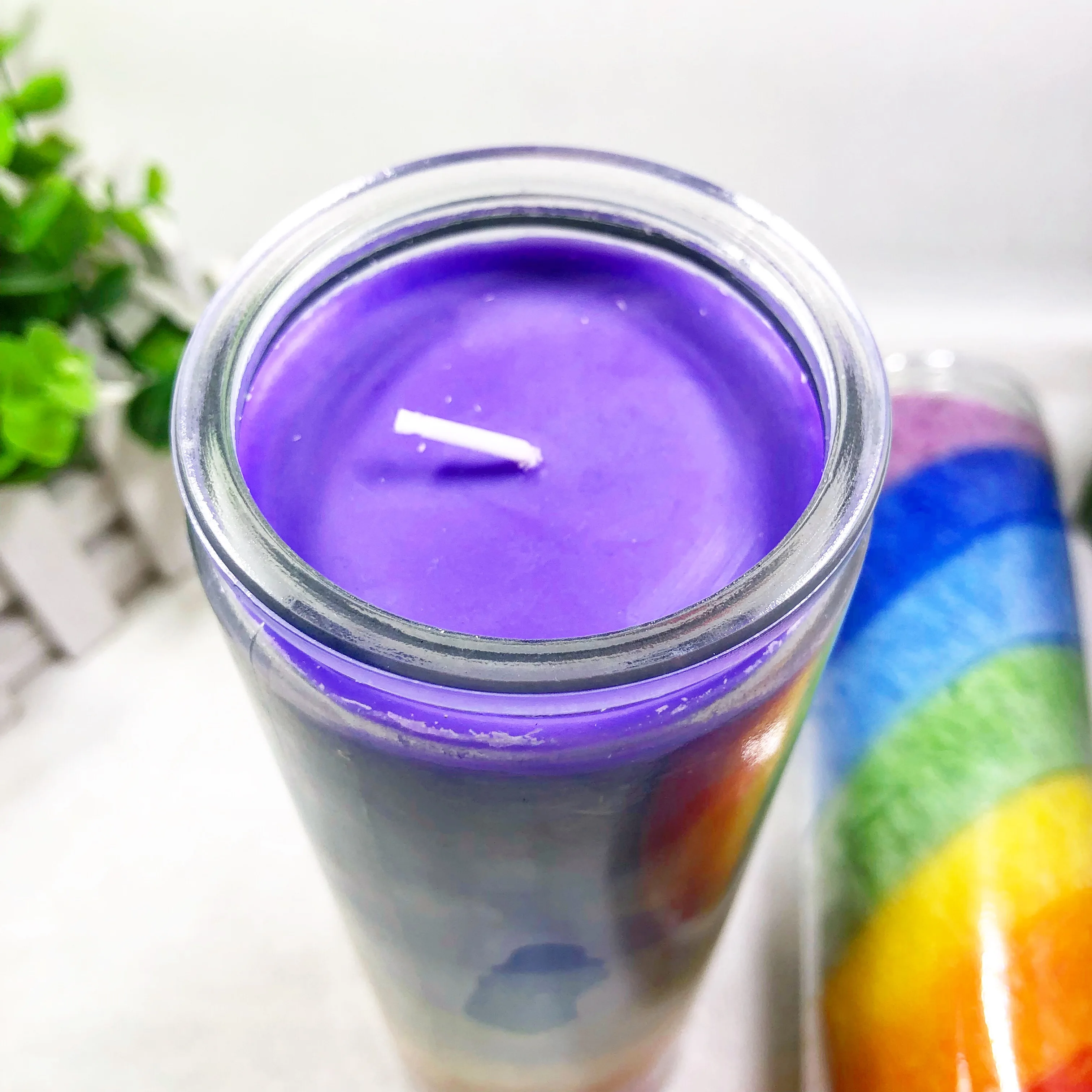 Scented Candles Printed  Popular 100% Natural Non-toxic Church Funeral Grave Memorial Spiritual 7 Days Prayer Religious Candle