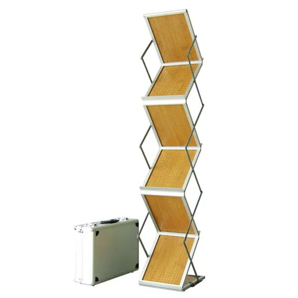 
Library Metal PlexiglassCatalogue Shelf Display Portable Rack Foldable Magazine Holder A3 A4 Magazine Stand 