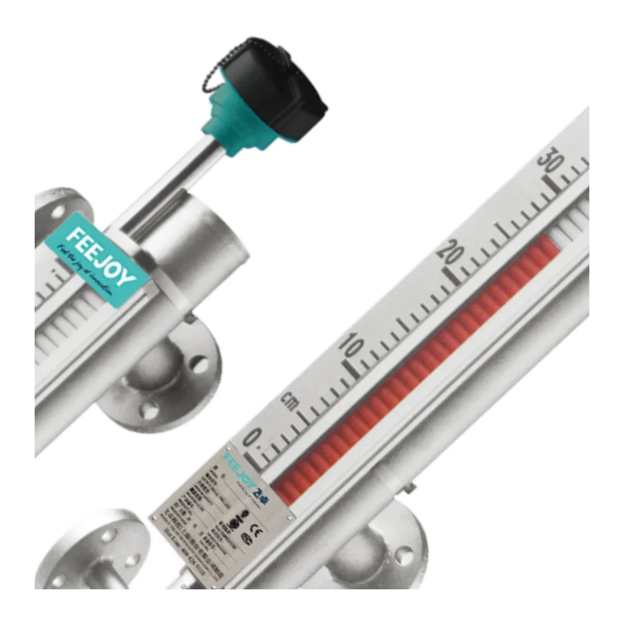 Magnetic flap water level meter sight glass diesel fuel tank level gauge