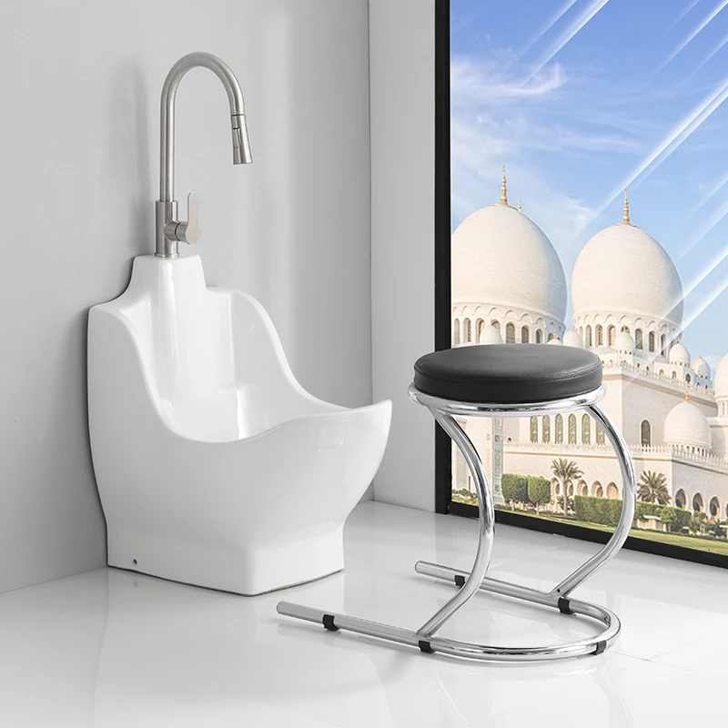 Керамическая молитвенная мойка для ног Wudu мусульманское белье со